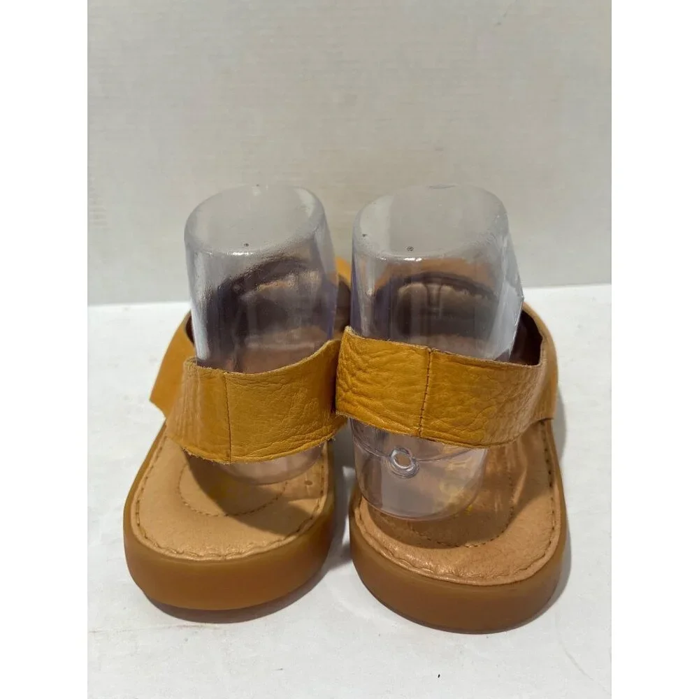 Born Women's Inlet Comfort Sandals leather flats slingback color yellow size 10 - Picture 3 of 6